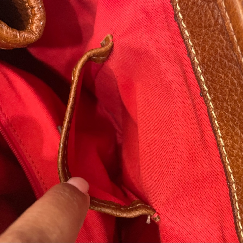 Dooney & Bourke Large Brown Leather Tote - Picture 11 of 13